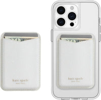 kate spade new york Morgan Magnetic Phone Wallet/Card Holder - Compatible with MagSafe Phones and Cases - Chalk Pink