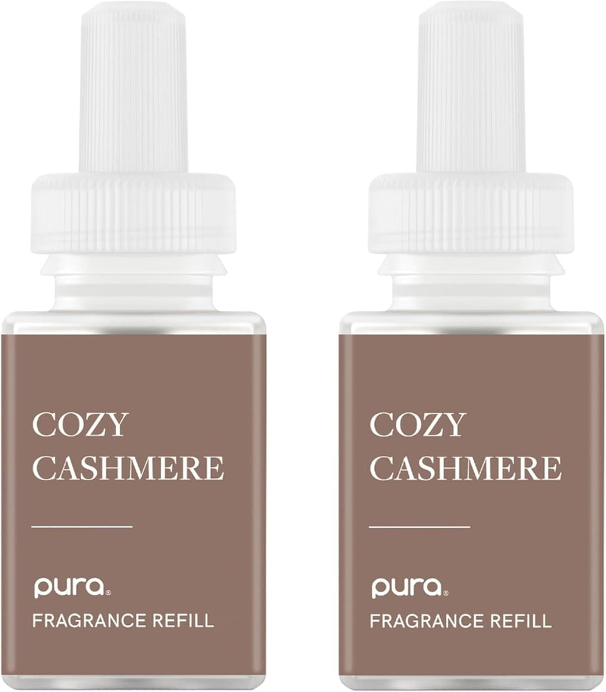PuraHome Scent Refill - Smart Home Air Diffuser - Up to 120-Hours of Luxury Fragrance per Refill - Home Essential - Clean & Safe Diffuser Fragrance - 2 Pack, Cozy Cashmere