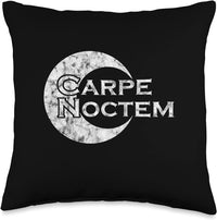 Carpe Noctem - Latin saying - Latin Throw Pillow