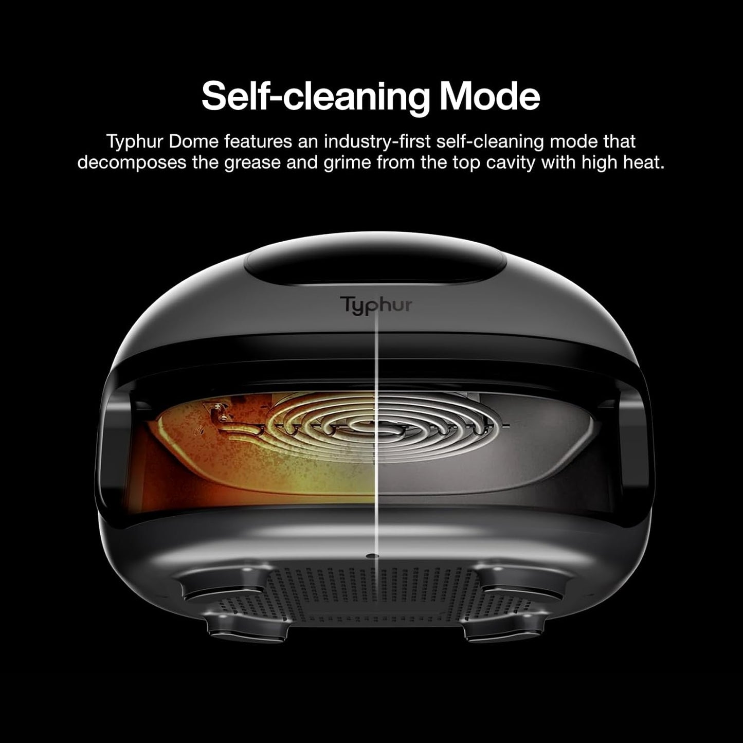 Dome 2 Air Fryer, Extra Large Airfryer with Superior Airflow, Self-cleaning Smart Digital Fryer with PFAS free Basket for Quick Easy Meals, Fits a 12" Pizza or 4-Slice Toast