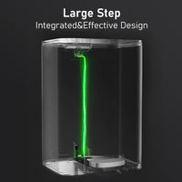 Arlopu 13.2+1.3 Gallon Step Trash Can, Stainless Steel Garbage Bin, Soft-Close Rubbish Bin with Removable Plastic Inner Bucket, Fingerprint-Proof, Lid Dustbin, for Kitchen Home (Black)