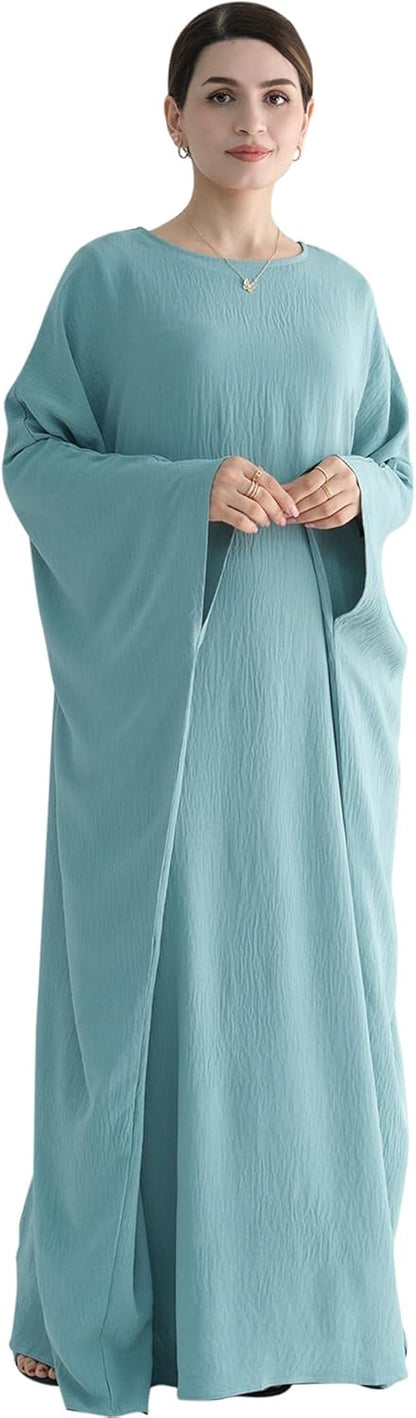 Muslim Prayer Dress Abaya Islamic Ramadan Robe Slightly Elasticity Garment Eid Clothes