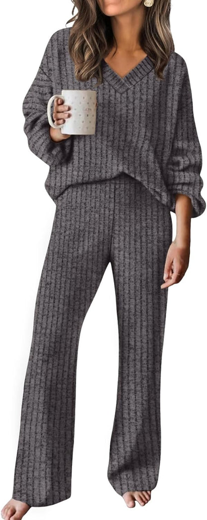 RUMIA Fall Outfits for Women 2025 Vacation Matching Sweater Lounge Sets (S-2XL)