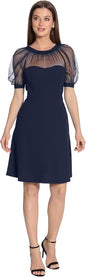 Maggy London Women's Illusion Dress Occasion Event Party Holiday Cocktail Guest of Wedding.