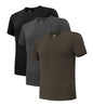 DAVID ARCHY Men's Undershirt Bamboo Rayon Moisture-Wicking Crewneck T-Shirts Stretch Tees for Men, 3 or 5 Pack