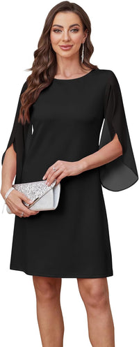 RUMIA Womens Cocktail Dresses Flutter Sleeve Wedding Guest Dresses for Women 2025 Trendy