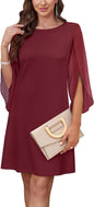 RUMIA Womens Cocktail Dresses Flutter Sleeve Wedding Guest Dresses for Women 2025 Trendy