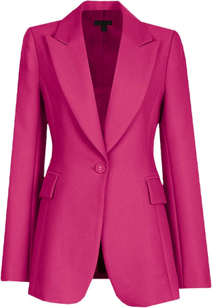 Mina Self 2025 Fall Women Blazers for Work Casual One-Button Petite Fitted Business Professional Suit Jacket with Pockets