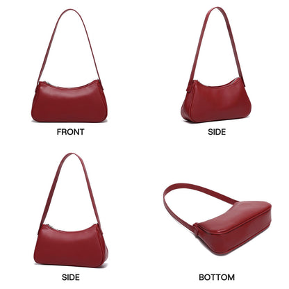 Small Shoulder Bag for Women Cute Mini Purse Trendy Vegan Leather Y2k Crescent Handbag