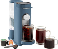 Ninja Pods & Grounds Single-Serve Coffee Maker, K-Cup Pod Compatible, Brews Grounds, Compact Design, 56-oz. Reservoir, 6-oz. Cup to 24-oz. Travel Mug Brew Sizes, Iced Coffee Maker, Stone, PB041ST