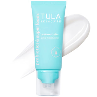 TULA Skin Care Breakout Star - Acne Moisturizer, Prevents & Treats Mild Breakouts, Brightens Marks, Soothes Skin, Contains Probiotics, Salicylic & Azelaic Acid, Niacinamide, Watermelon, 1.7 fl oz.