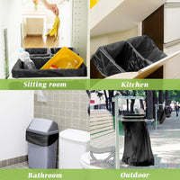 10 Gallon 200 Counts Extra Strong Trash Bags Tall Kitchen Garbage Bags by Teivio, 9 Gallon 10 Gallon,Bathroom Trash Can Bin Liners, Intended for Home,Plastic Bags for office kitchen Garden,Black