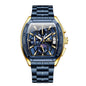 OLEVS Watches Men Chronograph Waterproof Rectangle Face Moon Phase Stainless Steel Strap Dress Watches for Men Luminous Quartz Calendar Mens Wrist Watch