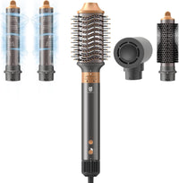 Hair Dryer Brush Air Styler: Dual Voltage 7 in 1 Ionic Multi Styling Tools with Hot Air Straightener, Auto Wrap Curlers, Frizz-Free Volumizer, Fast Blow Drying Curling Straightening and Smoothing