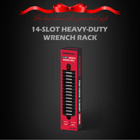 2-Pack Magnetic Wrench Organizer, 32-Slot Premium Wrench Rack Holder Tool Trays for Toolboxes Drawer Storage, SAE (1/4" - 1-1/16") & Metric (6mm - 24mm)