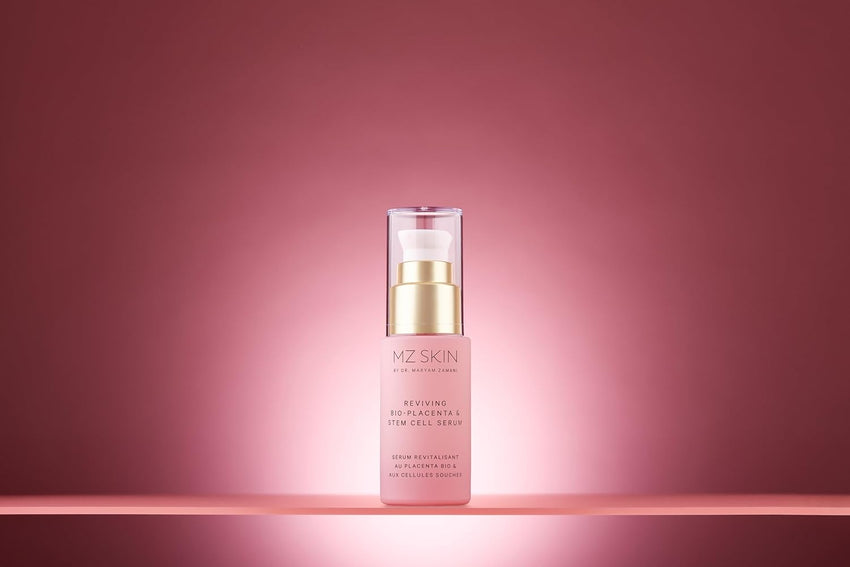 MZ Skin Reviving Bio-Placenta & Stem Cell Serum - Night Treatment for Powerful Rejuvenation, With Peptides, Squalane & Hyaluronic Acid, Perfect For Anti-Aging, Wrinkles & Fine Lines