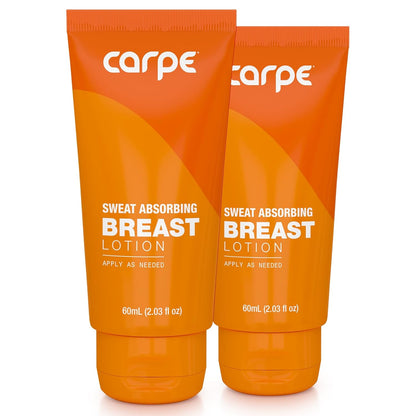 Carpe Sweat Absorbing Breast - Helps Keep Your Breasts and Skin Folds Dry - Sweat Absorbing Lotion - Helps Control Under Breast Sweat - Great For Chafing and Stain Prevention