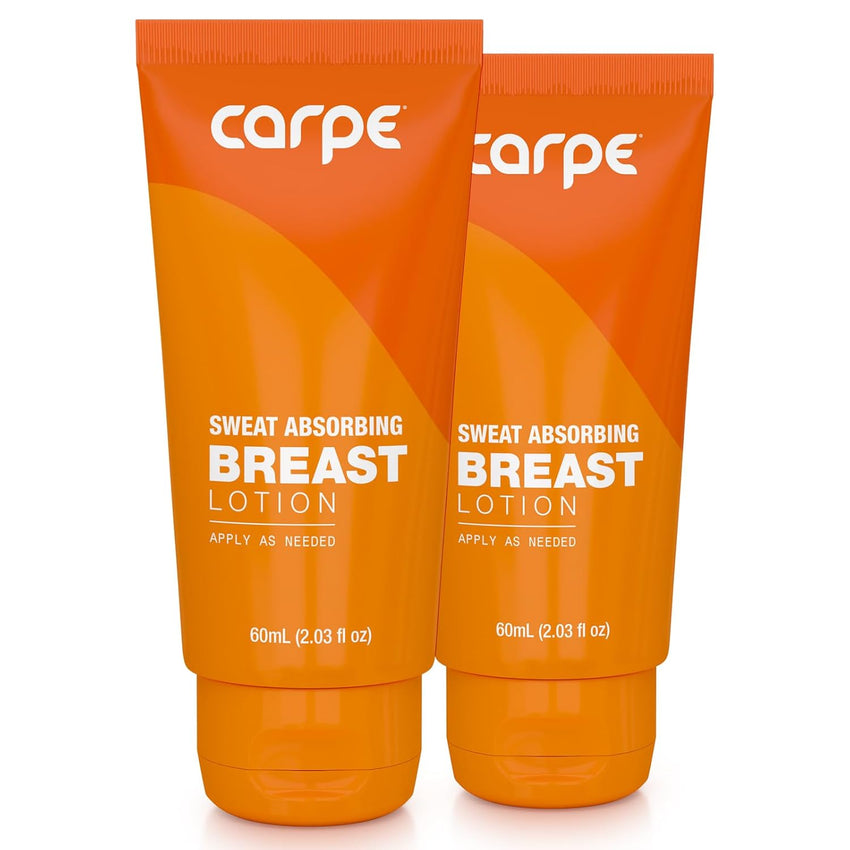 Carpe Sweat Absorbing Breast - Helps Keep Your Breasts and Skin Folds Dry - Sweat Absorbing Lotion - Helps Control Under Breast Sweat - Great For Chafing and Stain Prevention