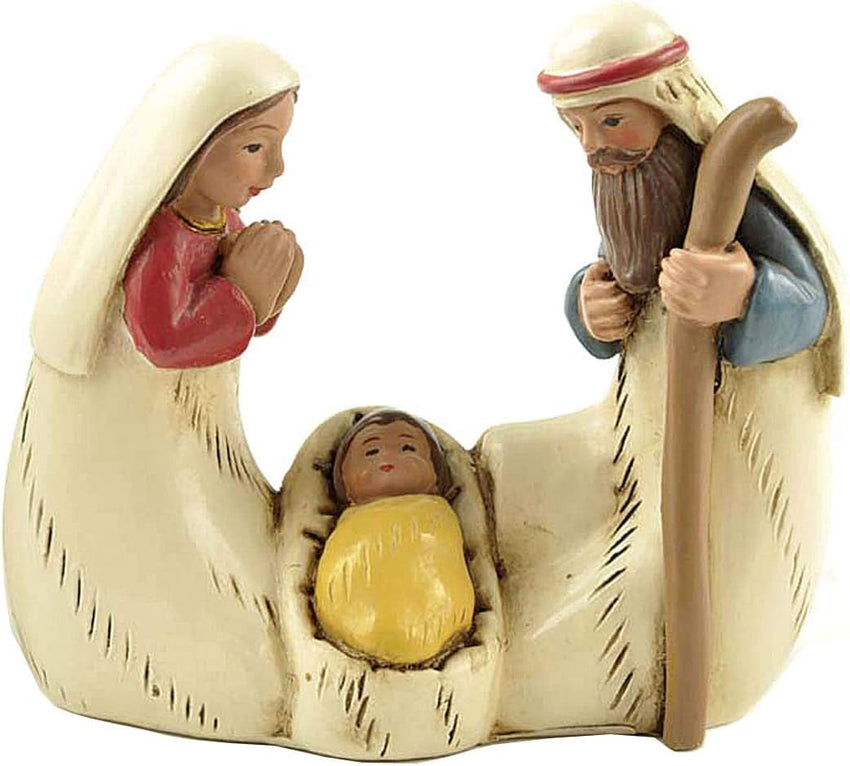 Nativity Sets for Christmas 10 Pieces - Hand Painted Nativity Scene Indoor, 4.8" Classic Figurines Holy Family Jesus Manger Crib Ornament, Xmas Decorations