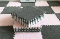 7DAY'S 40pcs 30x30cm DIY Nordic Floor Mat Splicing Carpet Plush Velvet Bedroom Rooms Pink Mat Puzzle Plush Mats Interlocking Carpet Tiles for Commercial and Home
