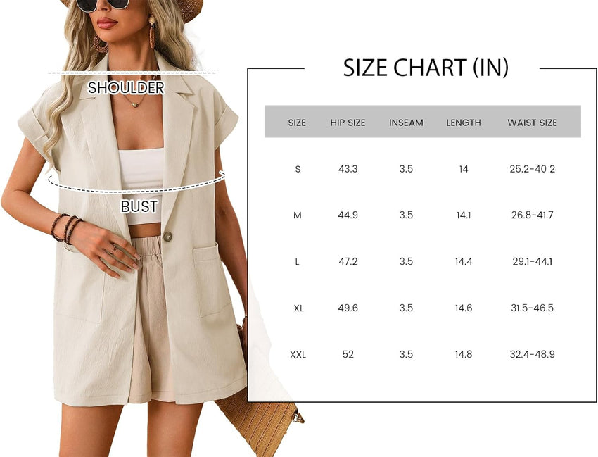 Mina Self 2024 Summer Short Sleeve Blazer Jacket for Women Lightweight Casual Fashion Long Work Office Suit Pockets