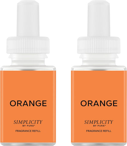 Pura & Simplicity Home Scent Refill - Smart Air Diffuser - Up to 120-Hours of Luxury Fragrance per Refill - Home Essential - Clean & Safe Diffuser Fragrance - 2 Pack, Apple
