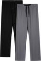 BAMBOO COOL Mens Pajama Pants Sleep Lounge Bottoms Soft Comfy Pj Pant Sleepwear with Pockets 2 Pack