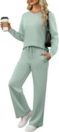 ANRABESS Women's 2 Piece Lounge Sets Casual Travel Outfits Wide Leg Tracksuit Sweatsuits Matching Set 2025 Fall Clothes
