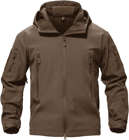 7DAY'S Men's Special Ops Military Tactical Soft Shell Winter Warm Fleece Lined Jacket Rain Hood Coat Hiking Snowboard