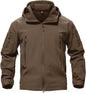 7DAY'S Men's Special Ops Military Tactical Soft Shell Winter Warm Fleece Lined Jacket Rain Hood Coat Hiking Snowboard