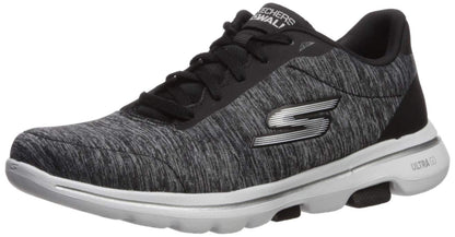 Skechers Women's Go Walk 5 True Sneaker, Black/White, 9Skechers Women's Go Walk 5 True Sneaker, Black/White, 9