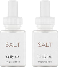 Pura & Unify Co. Home Scent Refill - Smart Air Diffuser - Up to 120-Hours of Luxury Fragrance per Refill - Home Essential - Clean & Safe Diffuser Fragrance - 2 Pack, Salt