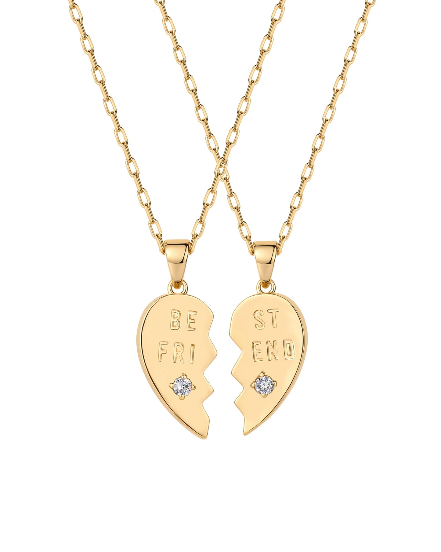 PAVOI 14K Gold Plated Cubic Zirconia Heart Necklace | Cute Dainty Love Pendant Necklaces for Women - Valentines Day Trendy Jewelry