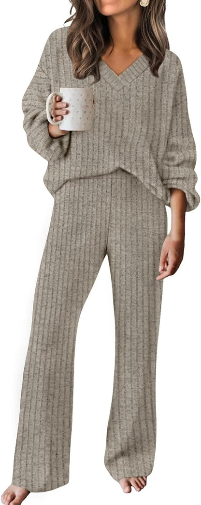 RUMIA Fall Outfits for Women 2025 Vacation Matching Sweater Lounge Sets (S-2XL)
