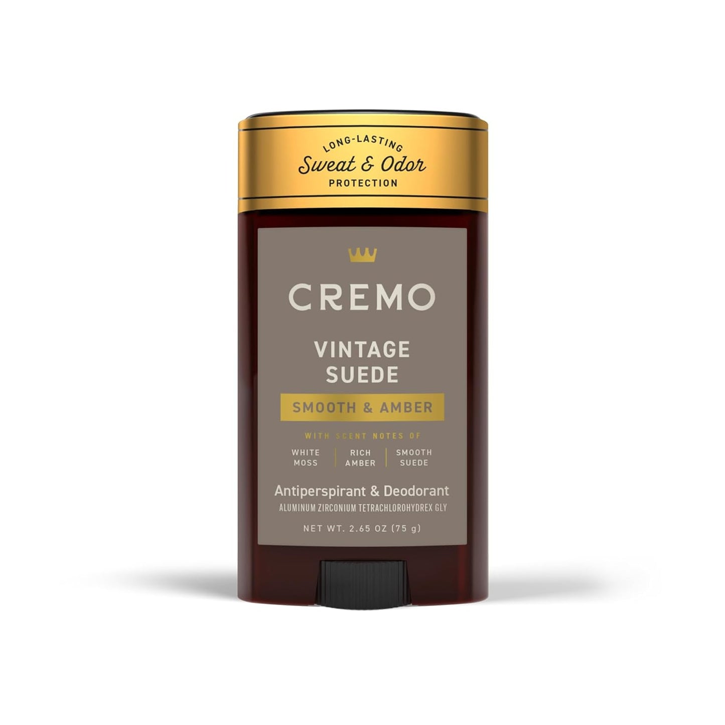 Cremo Italian Bergamot Antiperspirant & Deodorant for Men, 48-hour Sweat and Odor Protection, 2.65oz