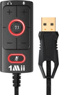 1Mii USB Sound Card - 3.5mm Jack Audio Adapter - Virtual 7.1 Surround Sound - USB Adapter for PS4/PC/MAC/Stereo Headsets, External Sound Card No Drivers Needed Plug and Play