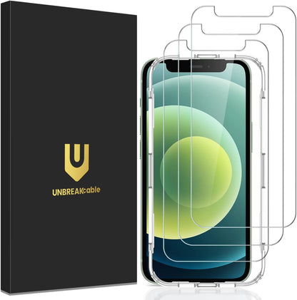 UNBREAKcable 3-Pack Screen Protector for iPhone 16 Pro, Double Shatterproof Tempered Glass [Easy Installation Frame] [9H Hardness] [99.99% HD Clear] [Case Friendly] for iPhone 6.3 inch