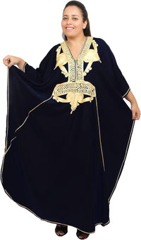 Moroccan Caftan Women Plus size Hand Made Caftan with Embroidery XXL
