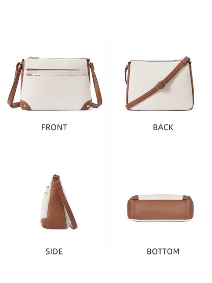 WESTBRONCO Crossbody Bags for Women, Medium Size Shoulder Handbags, Satchel Purse with Multi Zipper Pocket