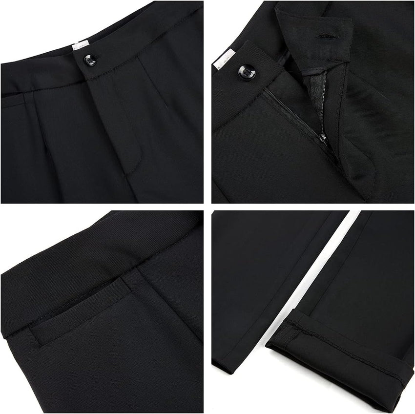 MODFUL Women's 2 Piece Business Suit Pant Set Slim Fit One Button Blazer Jacket Lady Work Suit for Office