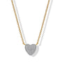 PAVOI 14K Gold Plated Cubic Zirconia Heart Necklace | Cute Dainty Love Pendant Necklaces for Women - Valentines Day Trendy Jewelry