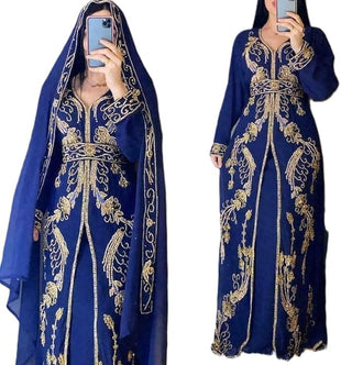 Abaya Dress for Women Muslim Dubai Sadui Moroccan Kaftan Fancy Abaya Cocktail Dress Women Kaftan Long Wedding Party Dress