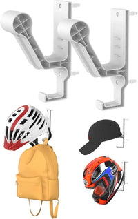 NOTMBESTM Universal Helmet Wall Mount Organizer 2 Pack, Helmet Rack for Display, Helmet Holder for Motorcycle/Bicycle/Tactics Helmet Hanger for Jackets, Coats, Caps and More (Black)