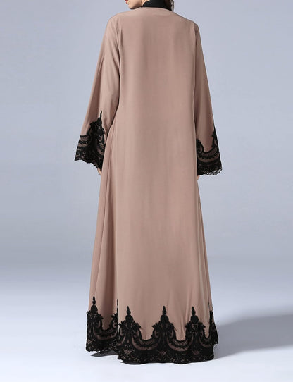 WSPLYSPJY Embroidered Women Open Abaya Muslim Dress Islamic Cardigan Dubai Kaftan Robe