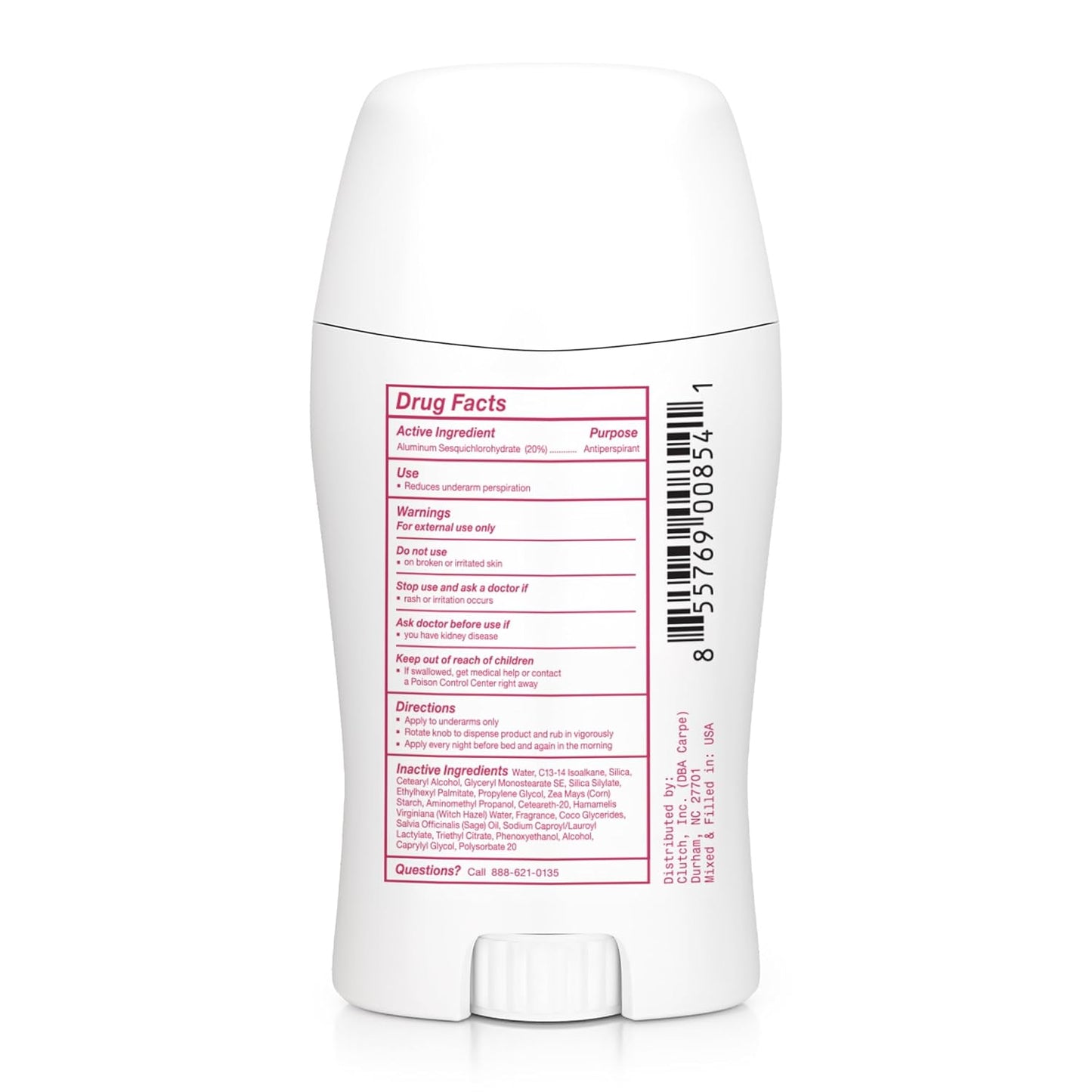 Carpe Underarm Antiperspirant and Deodorant, Clinical strength with Rose Water scent, Combat excessive sweating Stay fresh and dry, Great for hyperhidrosis
