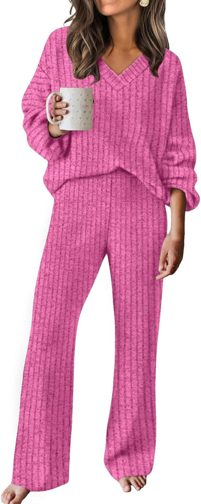 RUMIA Fall Outfits for Women 2025 Vacation Matching Sweater Lounge Sets (S-2XL)