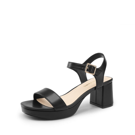DREAM PAIRS Women's Platform Block ChunkyHeels Sandals,Nude,7.5DREAM PAIRS Women's Platform Block Chunky Heels Sandals,Nude,7.5