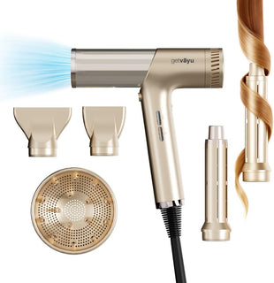 Hypersonic Hair Dryer | 110,000 RPM High-Speed Ionic Blow Dryer with 500 Million Negative Ions | No Heat Damage, Low Noise, 5 Attachments for All Hair Types