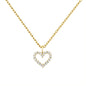 PAVOI 14K Gold Plated Cubic Zirconia Heart Necklace | Cute Dainty Love Pendant Necklaces for Women - Valentines Day Trendy Jewelry