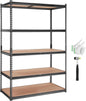 VEVOR Storage Shelving Unit, 5-Tier Adjustable, 2000 lbs Capacity, Heavy Duty Garage Shelves Metal Organizer Utility Rack, Black, 36" L x 18" W x 72" H for Kitchen Pantry Basement Bathroom Laundry
